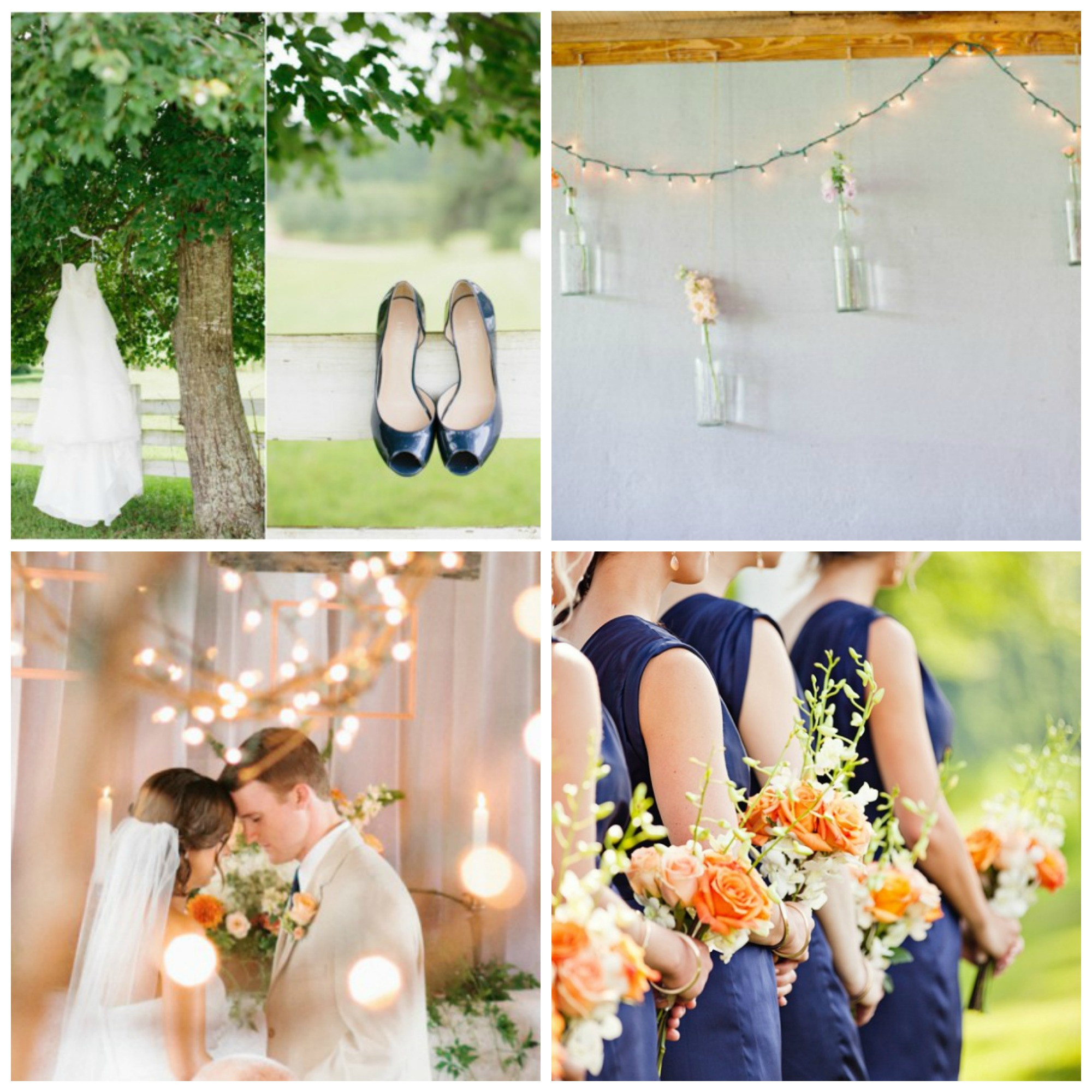 Peach Color Wedding
 Wedding Color Inspiration Peach and Navy Rustic