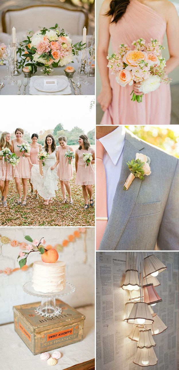 Peach Color Wedding
 Wedding ideas by colour pastel peach table décor