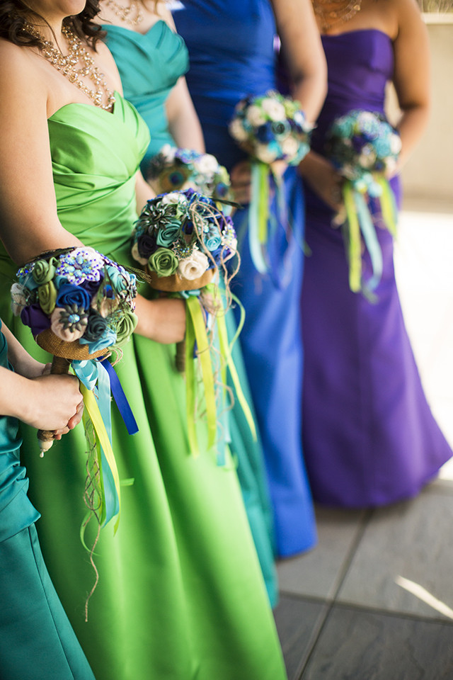 Peacock Wedding Colors
 Colorful Pacific Northwest Peacock Inspired Wedding