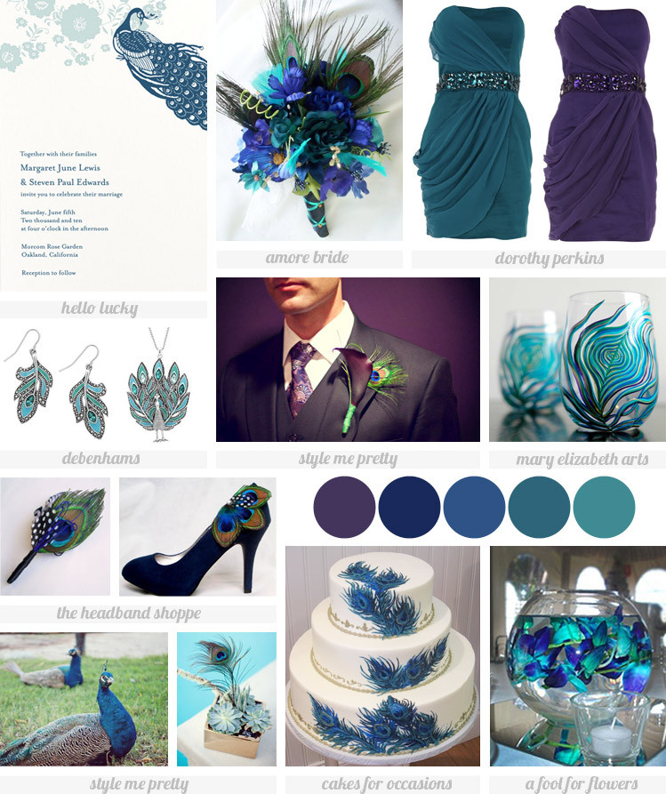 Peacock Wedding Colors
 Casper s Fashion World Wanna a Peacock Themed Wedding