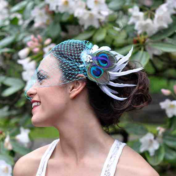 Peacock Wedding Veil
 Bespoke Brides Top 13 Alternative and Quirky Bridal Veils