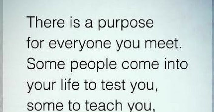 People Come Into Your Life Quotes
 There is a purpose for everyone you meet Some people e