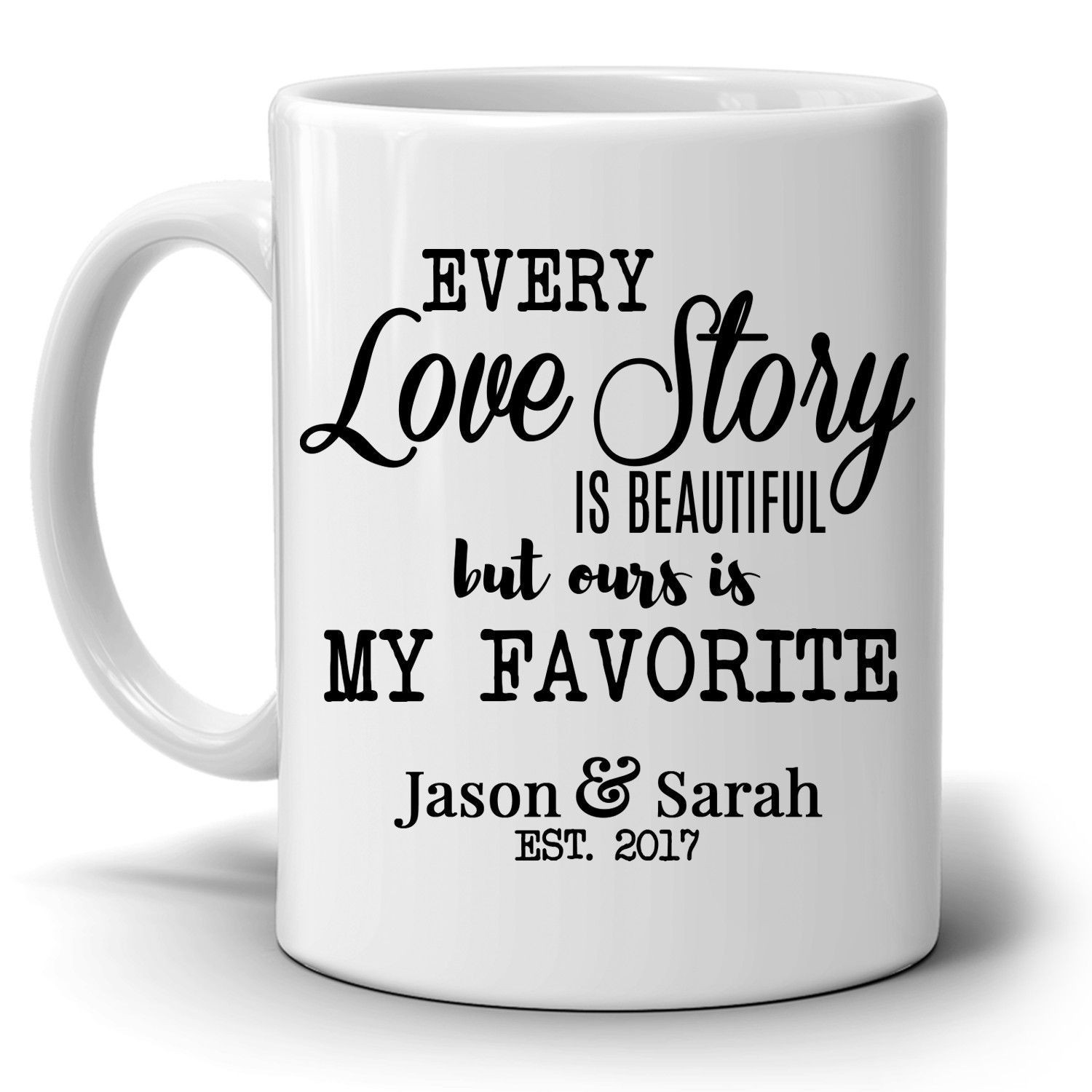 Personal Valentines Gift Ideas
 Personalized Romantic Couples Names Gift Coffee Mug for