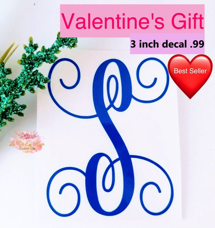 Personal Valentines Gift Ideas
 Valentine s Gift Ideas Letter Vine Decal Personalized