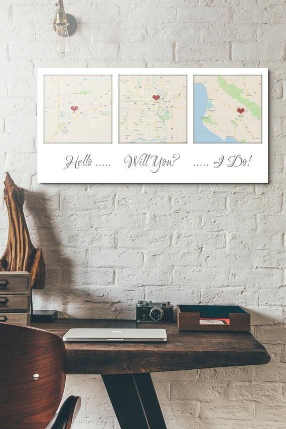 Personal Valentines Gift Ideas
 Valentines Gift ideas for Him 3 Map Canvas Personalized