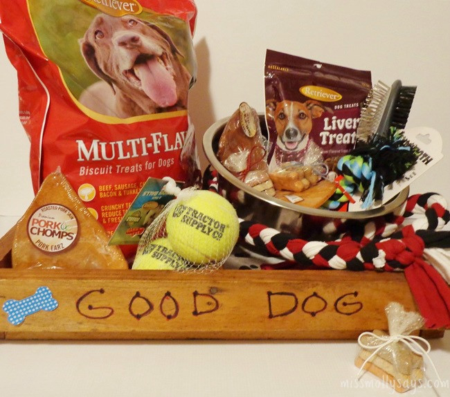 Pet Gift Basket Ideas
 DIY Gourmet Pet Gift Basket Paw2014 Miss Molly Says