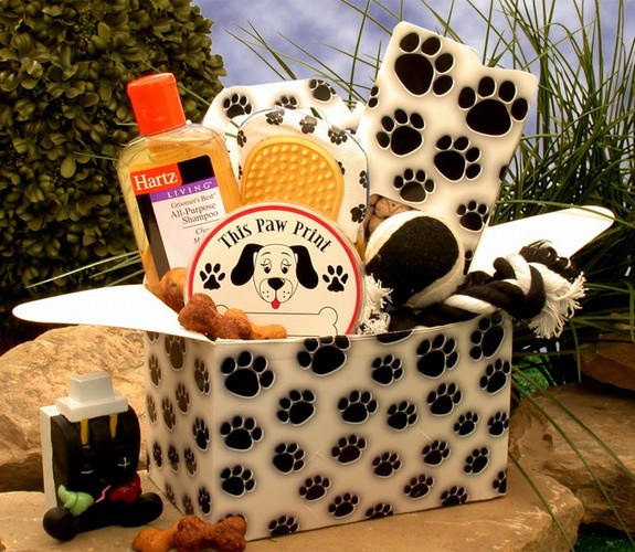 Pet Gift Basket Ideas
 Cute Paw Prints Dog Gift Collection