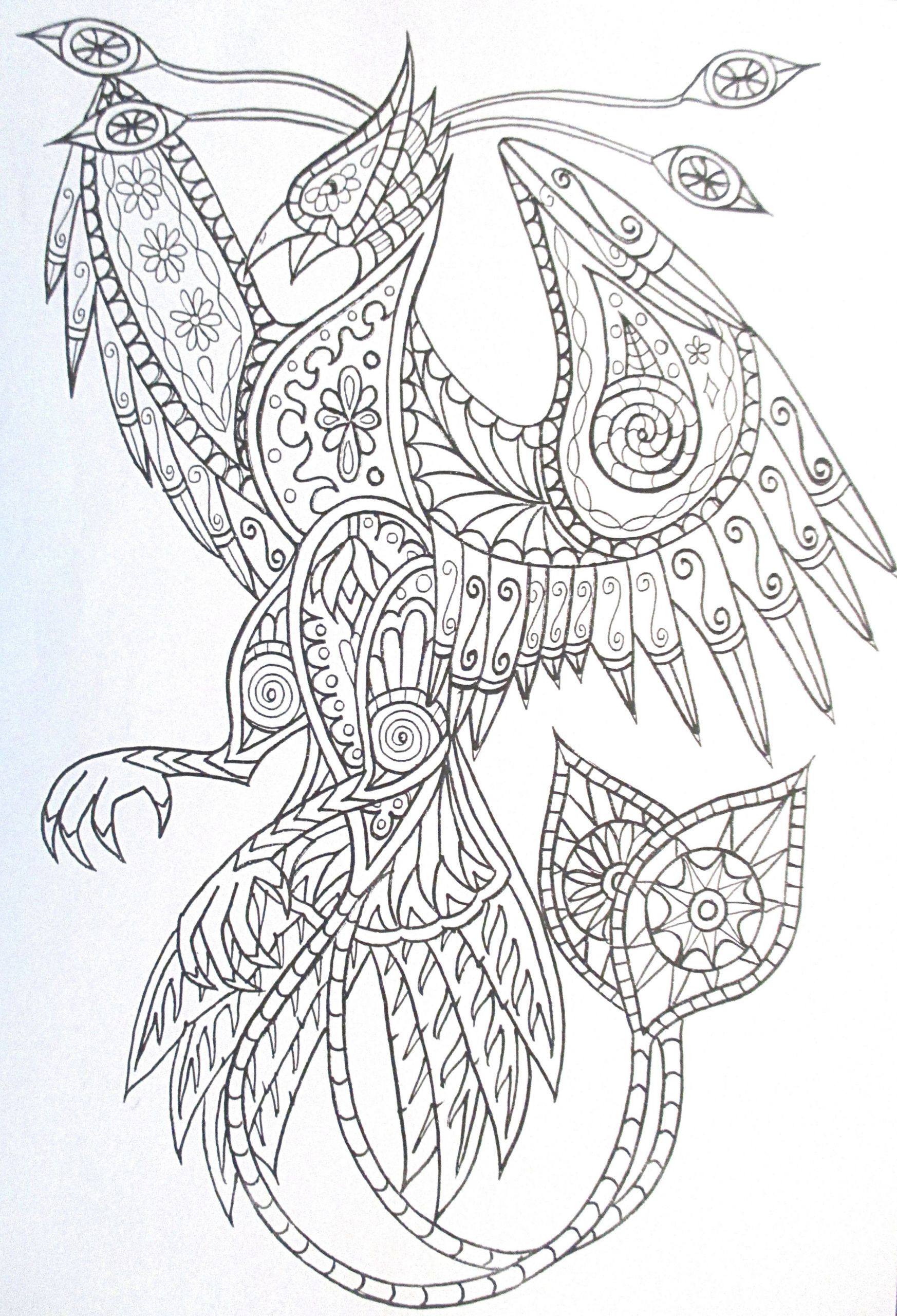 23 Of the Best Ideas for Phoenix Coloring Pages for Adults - Home