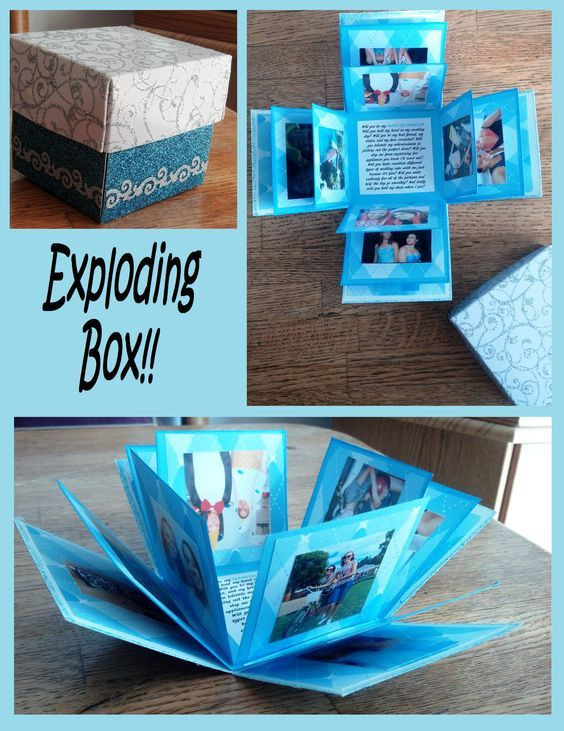 Picture Gift Ideas For Boyfriend
 Lovely exploding photo box ♥ Made one of these for my