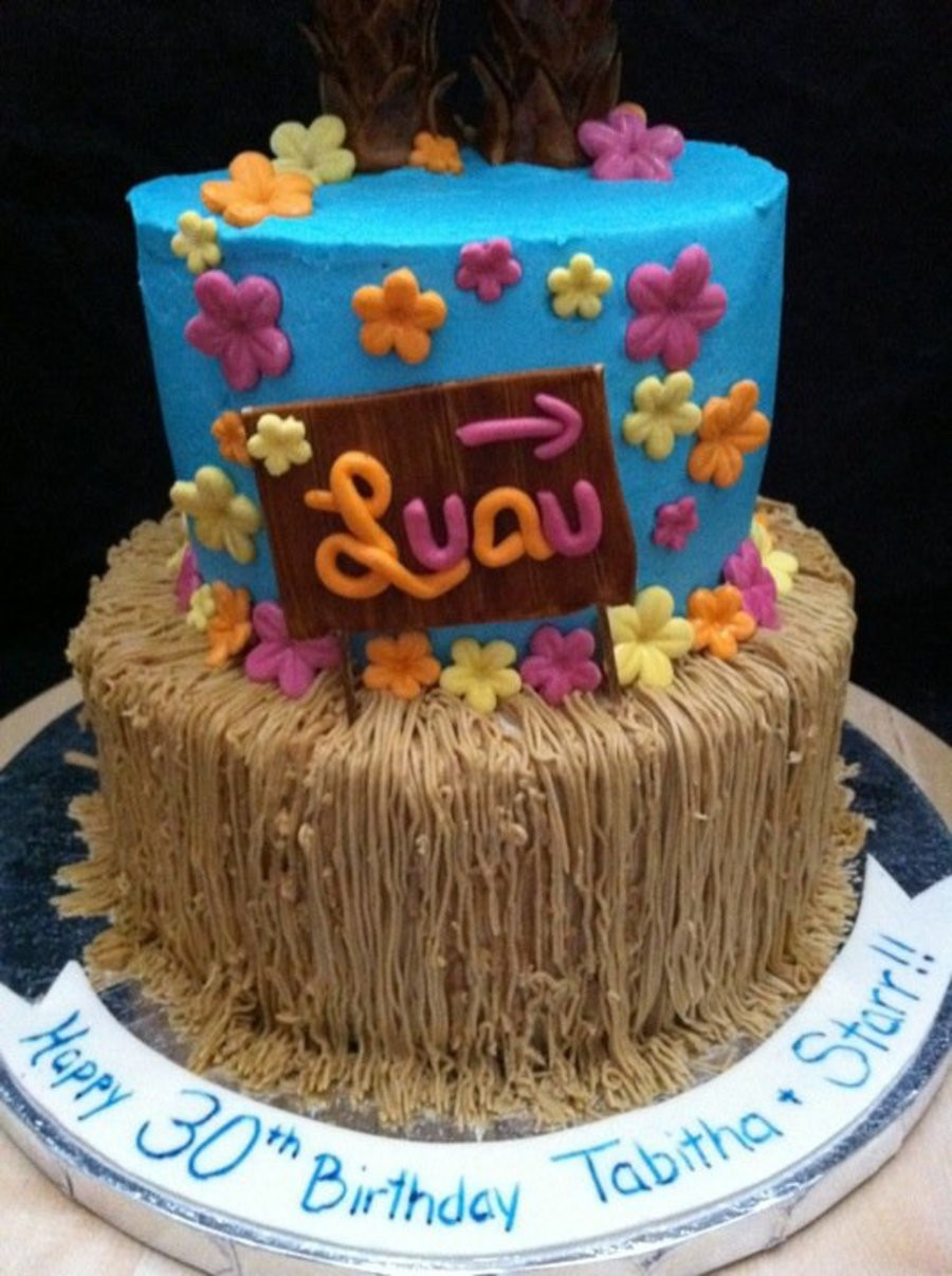 Picture Of Birthday Cakes
 Hawaiin Luau Birthday Cake For Twins CakeCentral
