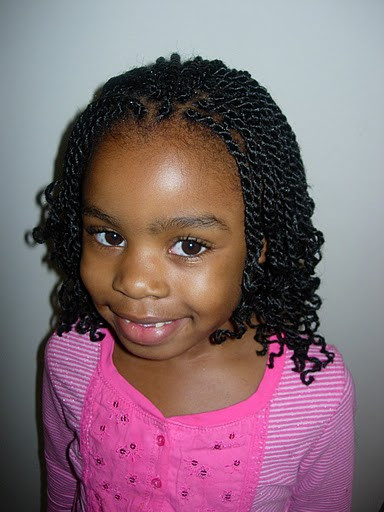Pictures Of Girls Haircuts
 kinky twists hairstyle front view African American little
