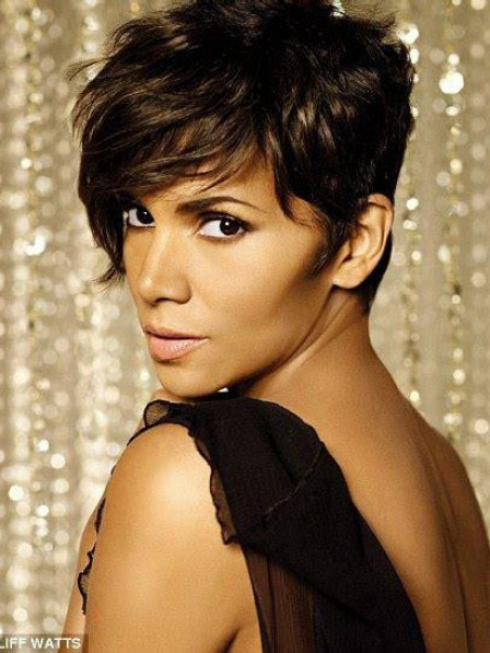Pictures Of Short Black Haircuts
 Halle Berry Best Short Pixie Cut Synthetic Hair Capless