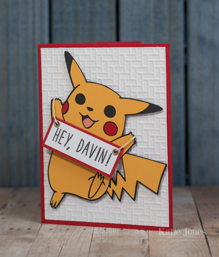 Pikachu Birthday Card
 crafting with katie Pikachu Birthday