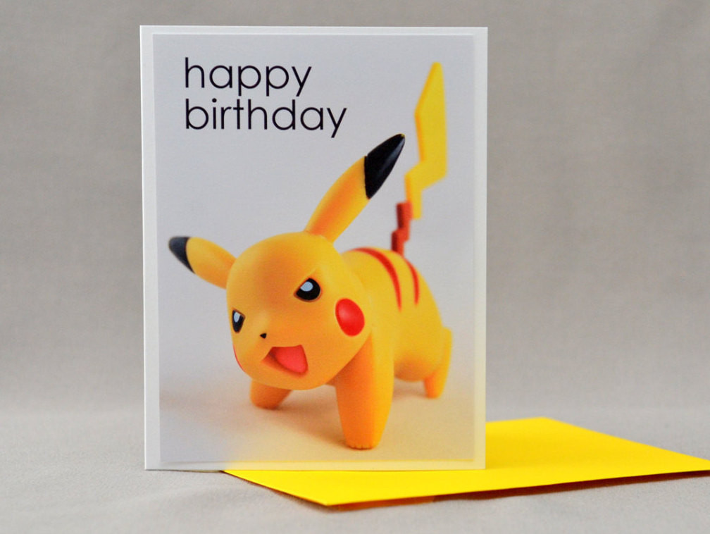 Pikachu Birthday Card
 Pikachu Pokemon Birthday Card