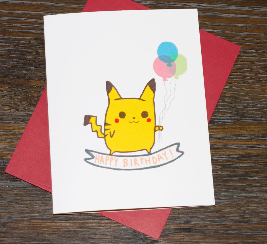 Pikachu Birthday Card
 PIkachu Birthday by hippomoose33 on deviantART