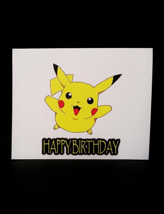 Pikachu Birthday Card
 Pokemon Pikachu Birthday Card Happy Birthday by