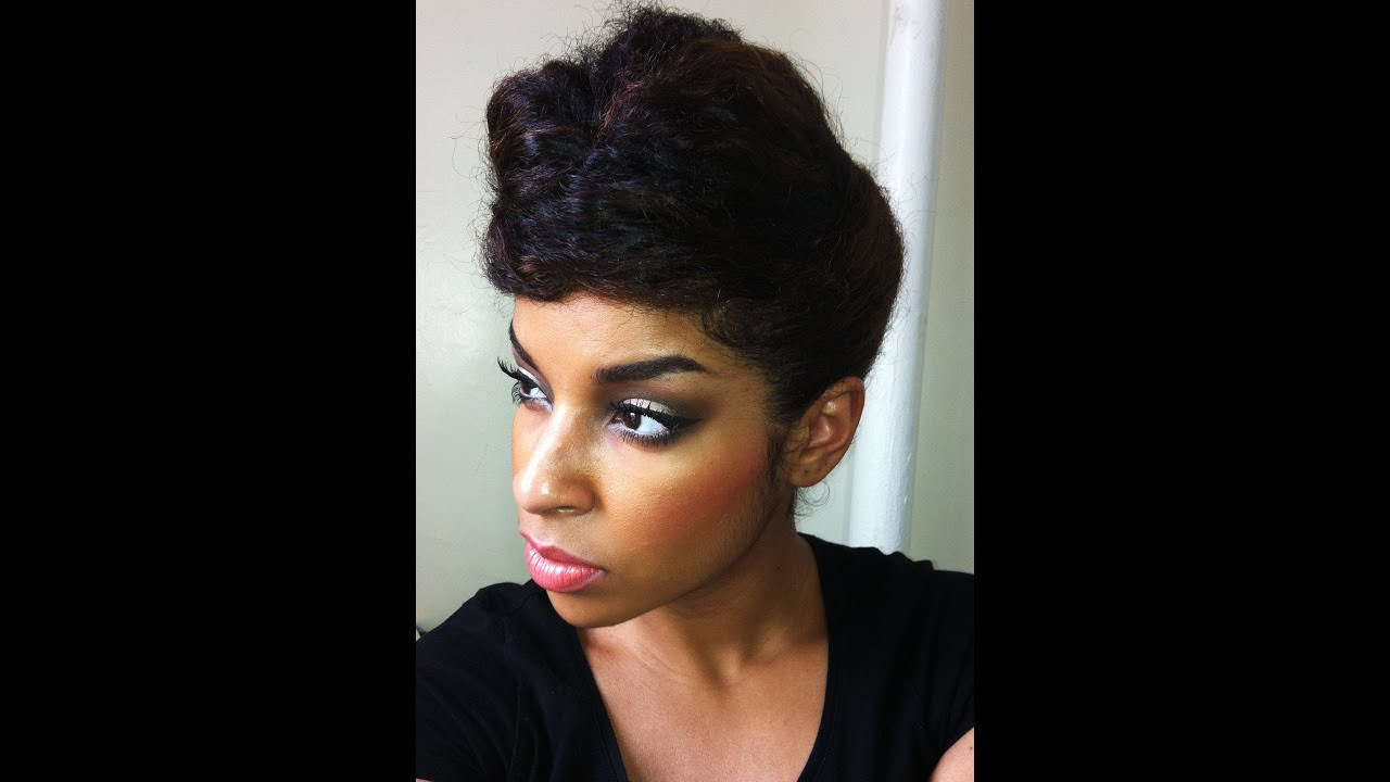 Pin Up Natural Hairstyles
 Pinup up do with Natural Hair 11 mths into journey