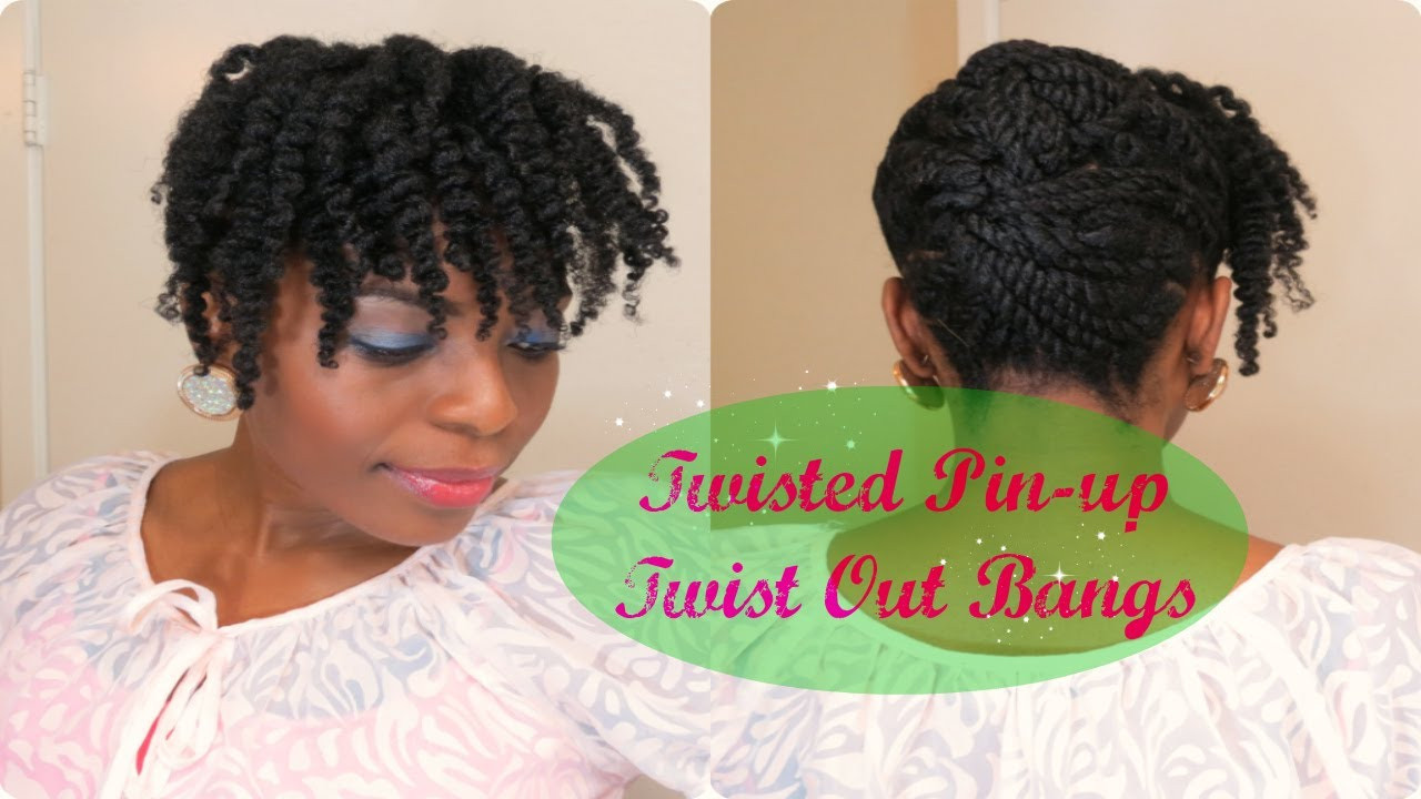 Pin Up Natural Hairstyles
 81 Natural Hair Tutorial Twisted Pinup Twist out Bangs