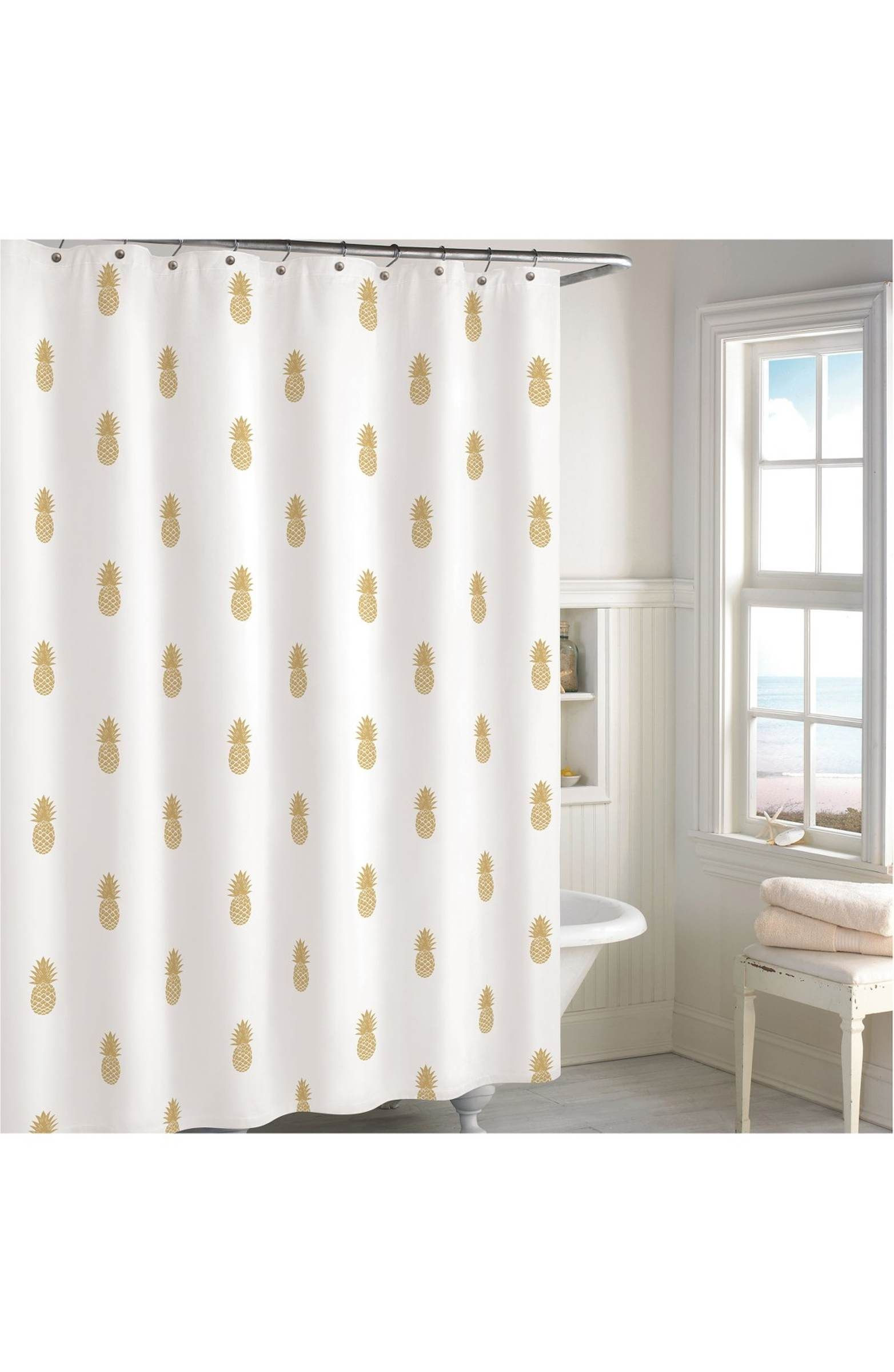 Pineapple Bathroom Decor
 Main Image Destinations Golden Pineapple Shower Curtain