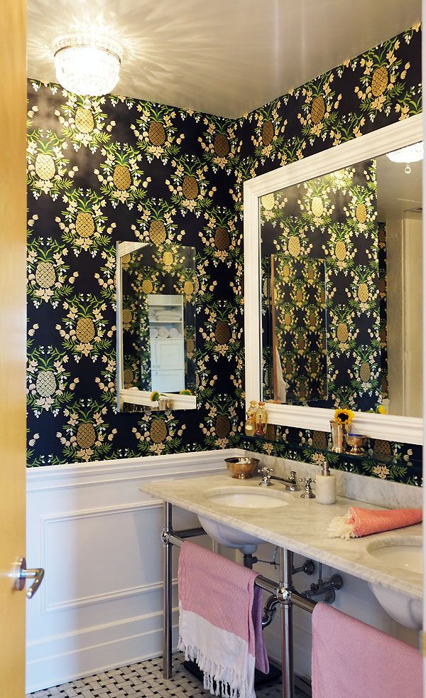 Pineapple Bathroom Decor
 PINEAPPLE WALLPAPER design indulgence