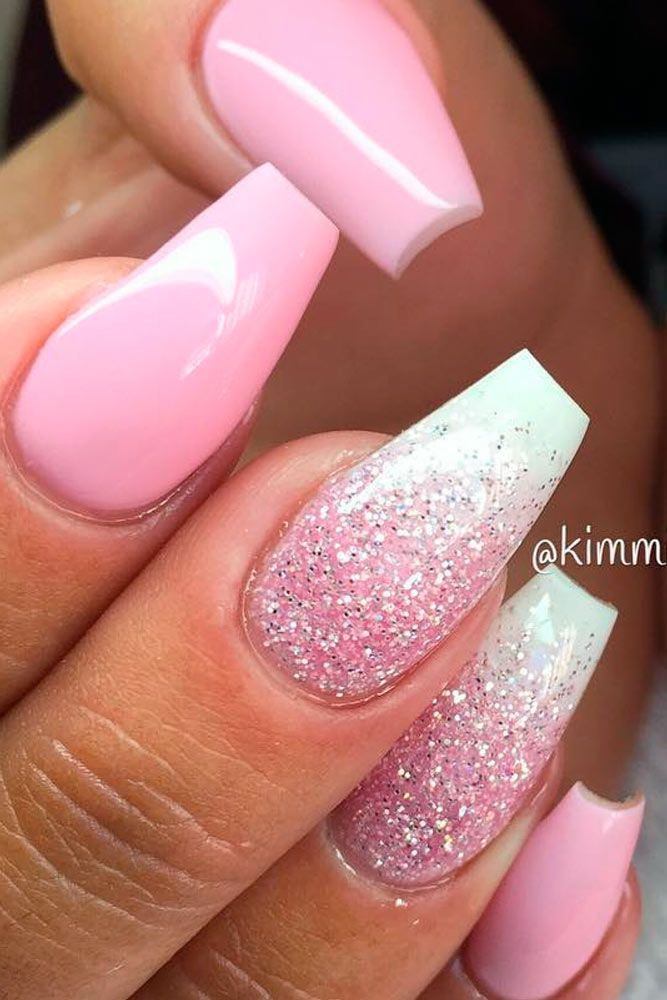 Pink And White Glitter Acrylic Nails
 Sweet and Spicy Bacon Wrapped Chicken Tenders