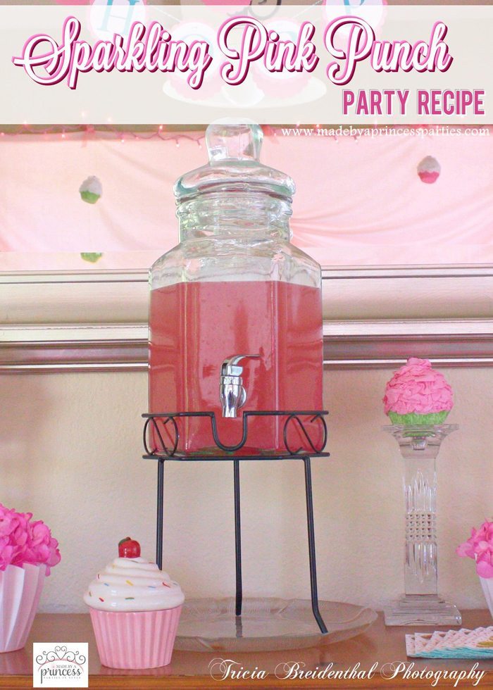 Pink Baby Shower Drink Recipes
 Sparkling Pink Punch Party Recipe Made by a Princess