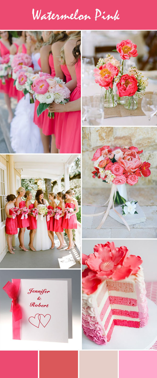Pink Wedding Themes
 Stunning Bright Pink Wedding Color Ideas With Invitations