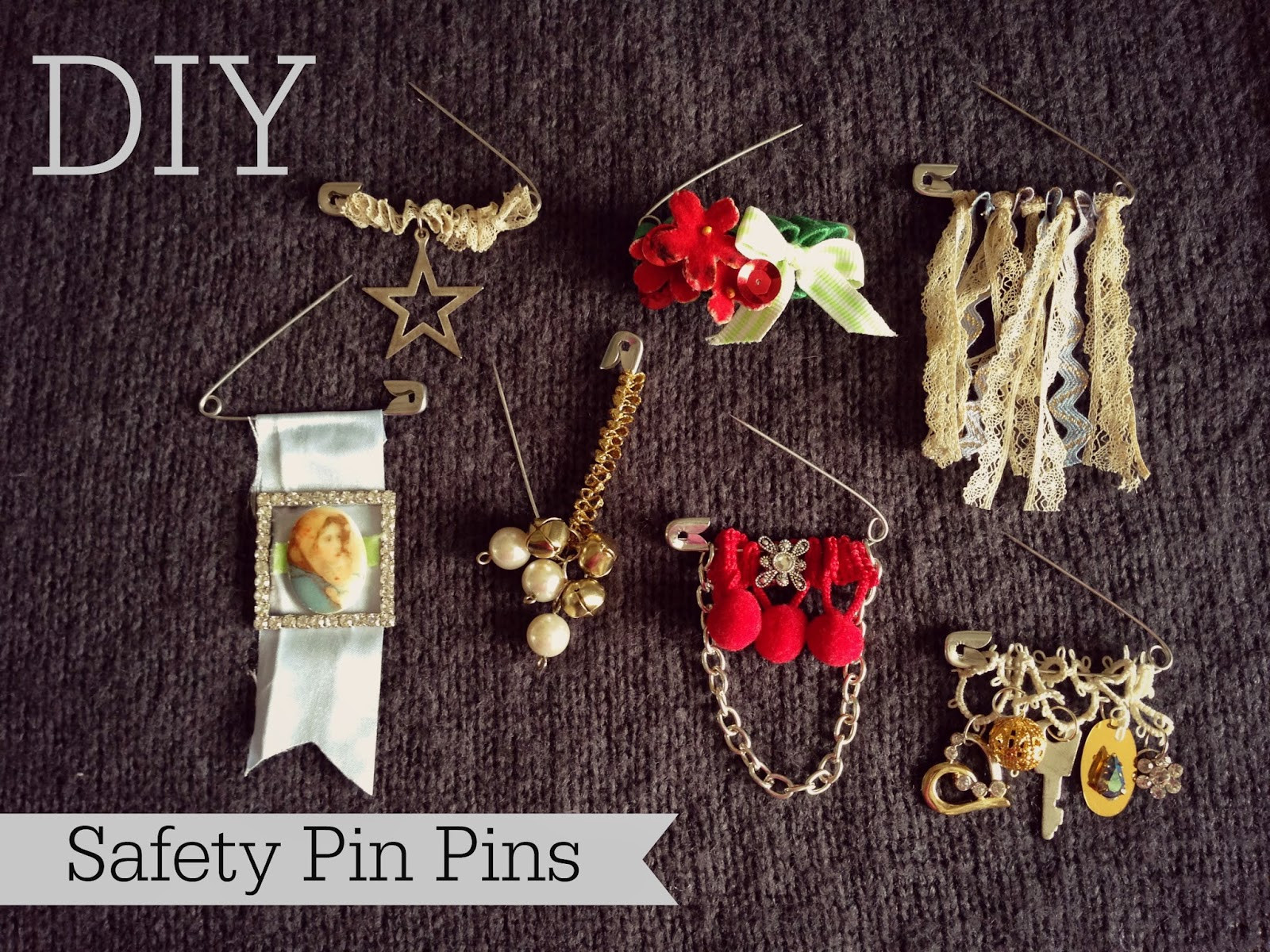 Pins Diy
 WhiMSy love DIY Safety Pin Pins