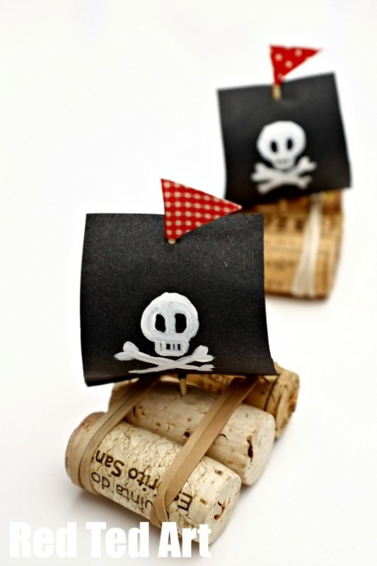 Pirate Crafts For Kids
 Easy Pirate Cork Boats Red Ted Art