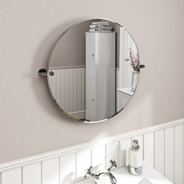 Pivot Mirrors For Bathroom
 The Bath Co Traditional round pivot bathroom mirror 500 x