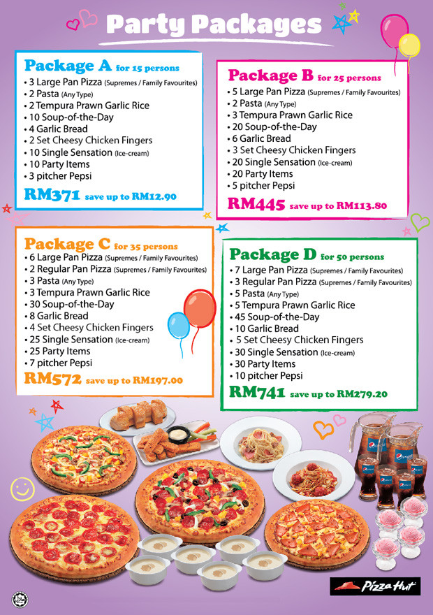 Pizza Hut Birthday Party Package
 Pizza Hut Malaysia – Hot & Oven Fresh Pizzas Delivered to