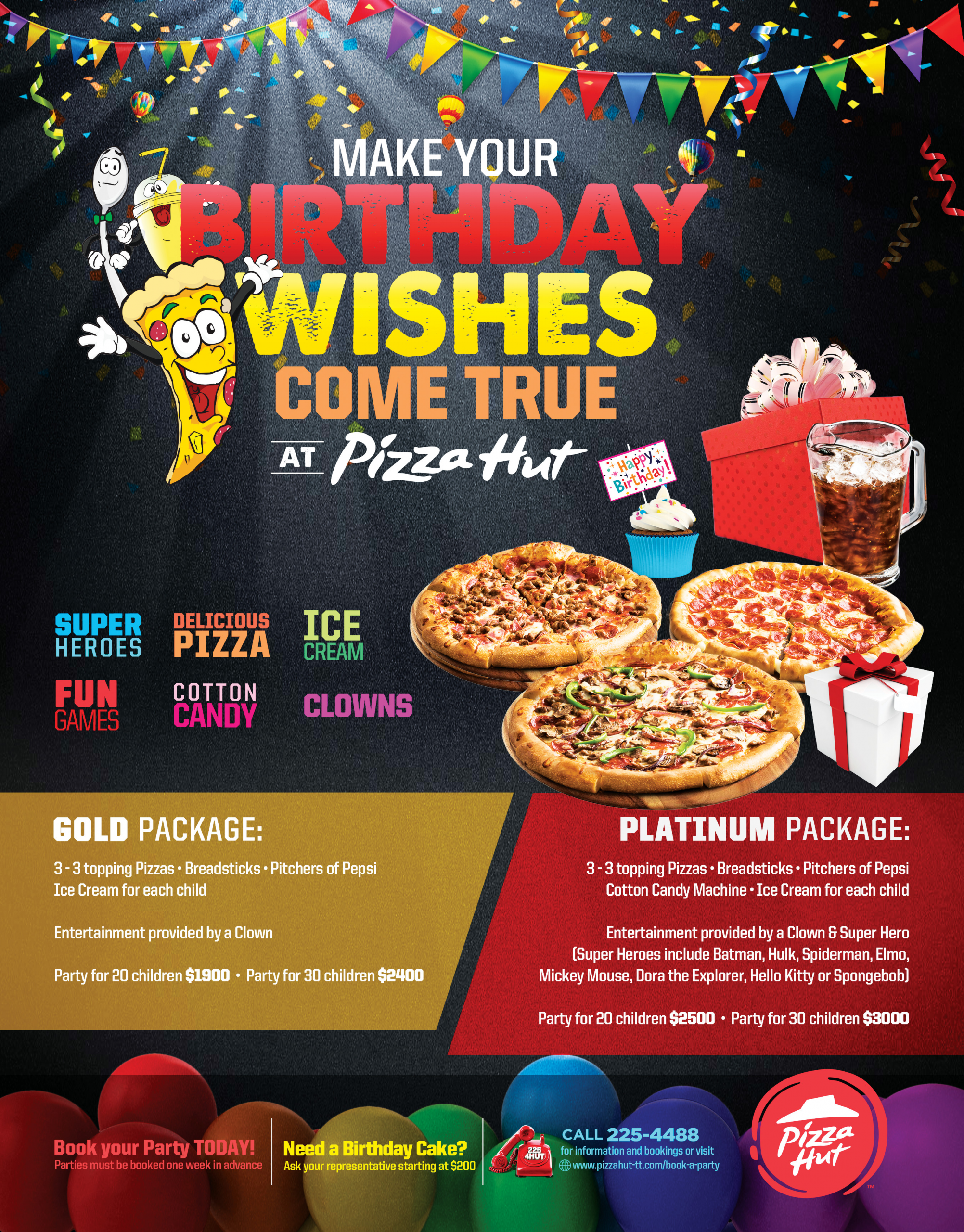 Pizza Hut Birthday Party Package
 Book a Party Pizza Hut Trinidad and Tobago