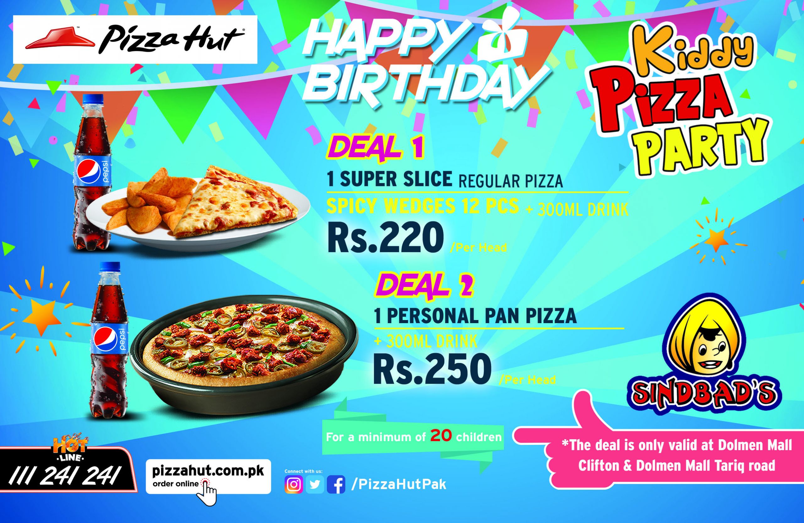 Pizza Hut Birthday Party Package
 Sindbad