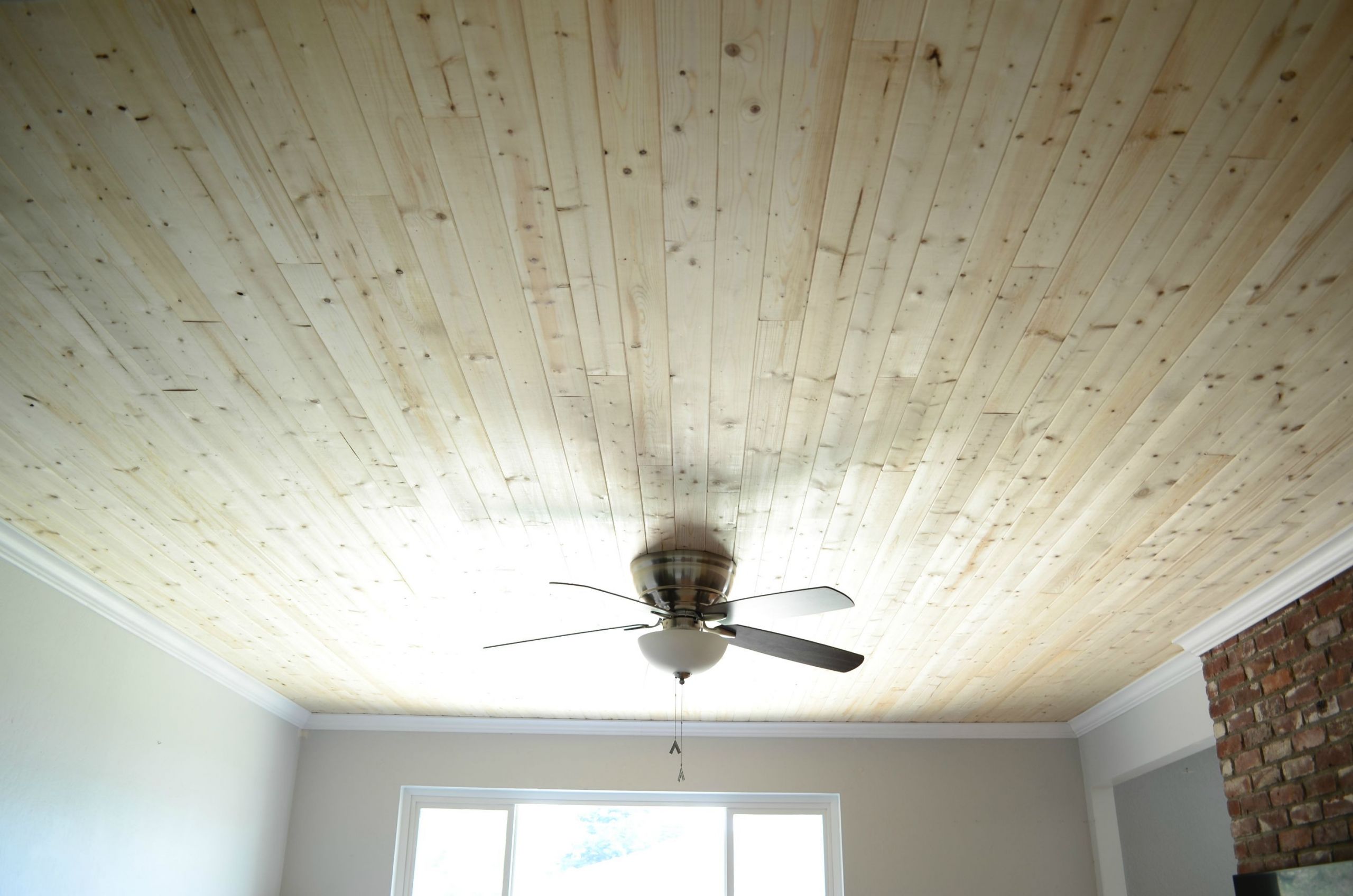 Plank Ceiling DIY
 Plank ceiling over popcorn ceiling DIY