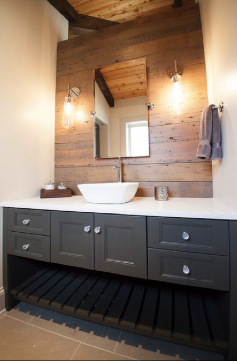 Plank Wall Bathroom
 Bringing Barnwood into Your Bathroom