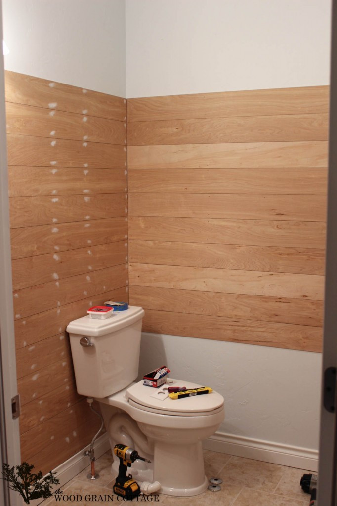 Plank Wall Bathroom
 Powder Bathroom Plank Walls & A Sneak Peak The Wood
