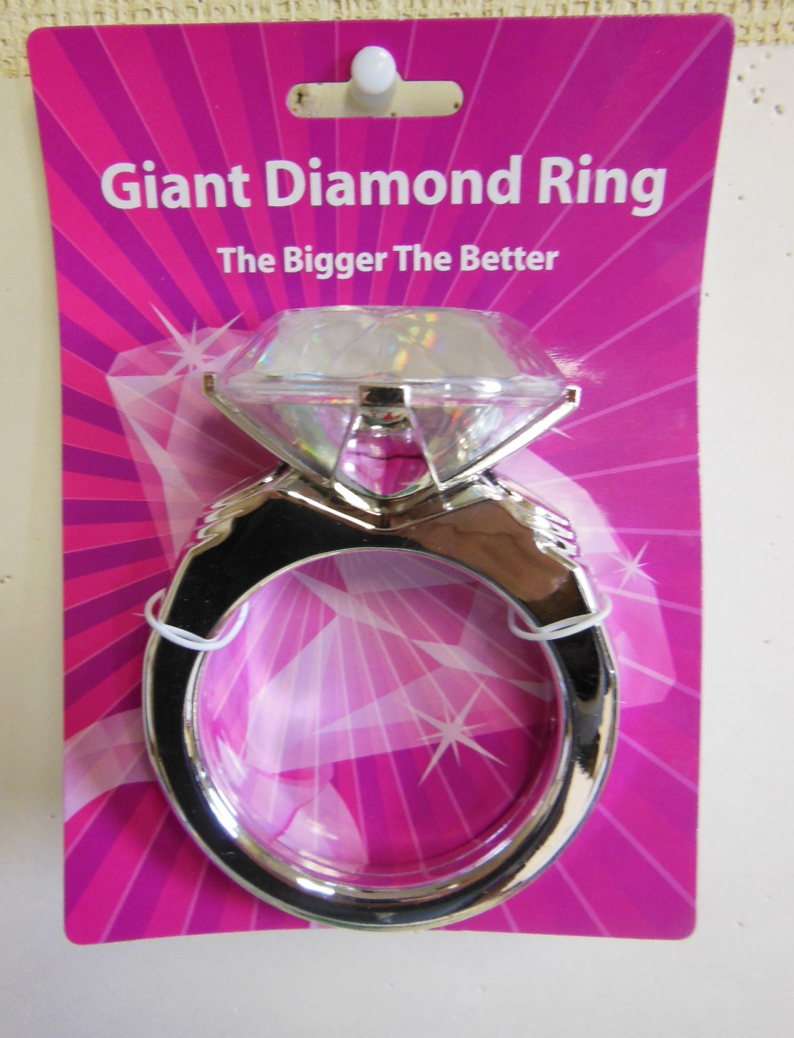 Plastic Diamond Rings
 Giant Plastic Wedding Rings