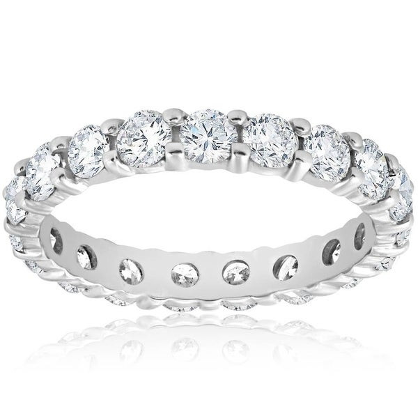 Platinum Diamond Wedding Bands For Women
 Shop Pompeii3 Platinum 2 ct TDW Diamond Eternity Ring