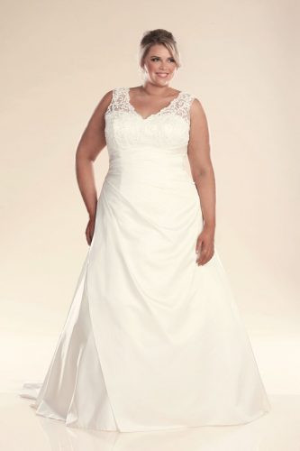 Plus Size Dresses For Wedding
 Plus size wedding dress with straps Jenny Bridal gowns