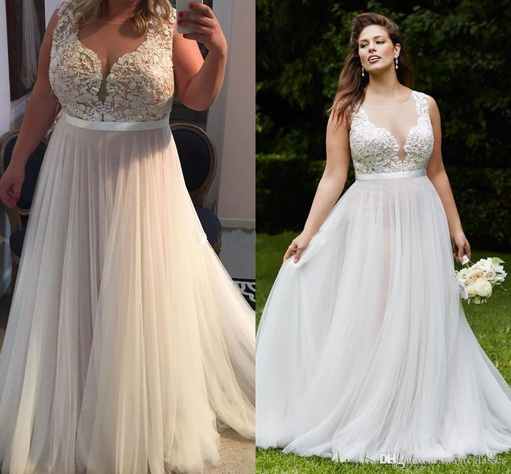 Plus Size Vintage Wedding Gowns
 Discount 2017 Vintage Country Lace Plus Size Wedding