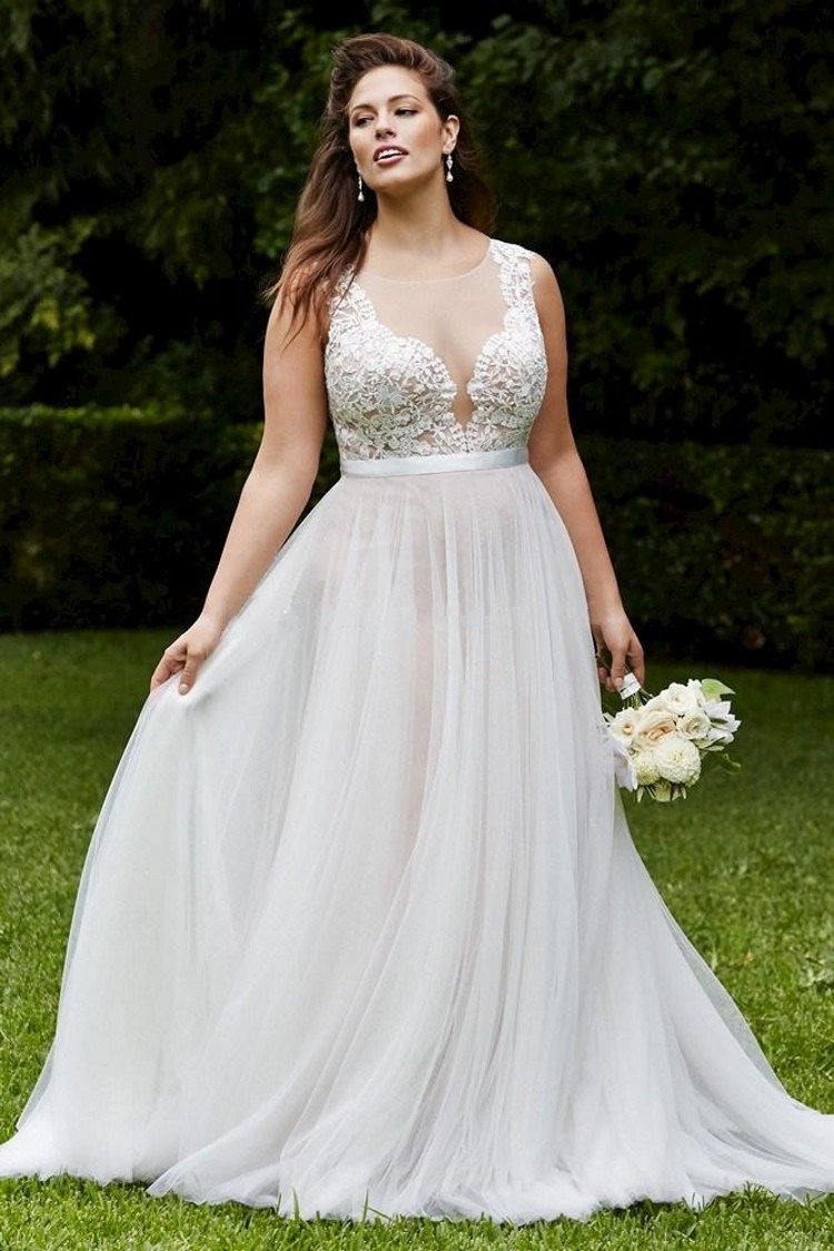 Plus Size Vintage Wedding Gowns
 Elegant Plus Size Beach Wedding Dresses Vintage Lace