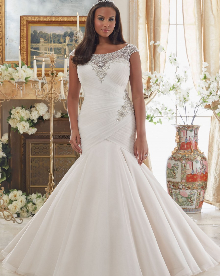 Plus Size Vintage Wedding Gowns
 Vestido De Noiva Plus Size Bridal Gown y Crystal