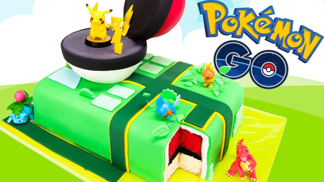 Pokemon Birthday Cakes
 Pokemon Go Cake Pikachu Pokeball Cake from Cookies