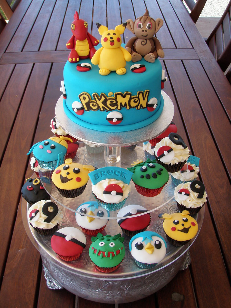 Pokemon Birthday Cakes
 Mossy s Masterpiece Brock s Pokemon cake & cupcakes