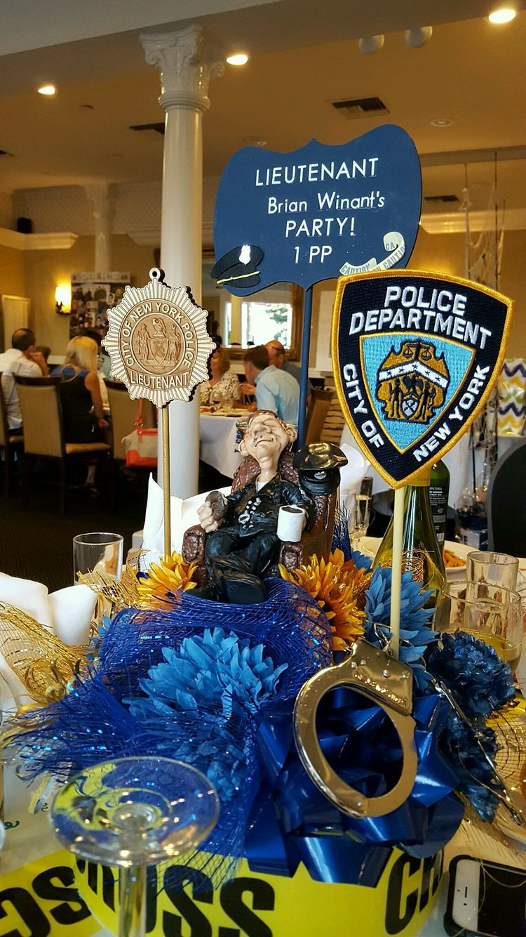 Police Retirement Party Ideas
 NYPD retirement party centerpiece