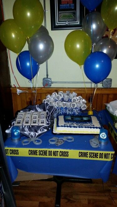 Police Retirement Party Ideas
 Cake Table in 2019