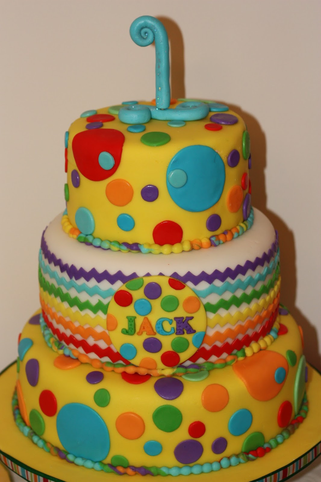 Polka Dot Birthday Cake
 Sweet Celebrations Jack s first birthday polka dot