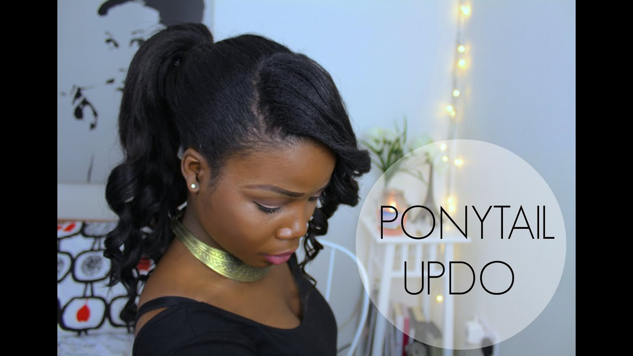 Ponytail Updo Hairstyles
 Ponytail Hairstyle Updo with bangs ♥︎ African hair