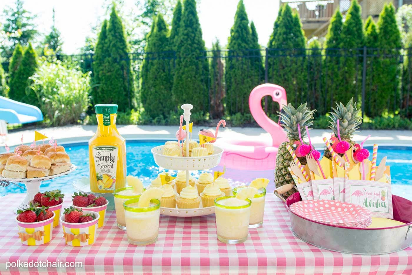 Pool Birthday Party
 Summer Backyard Flamingo Pool Party Ideas