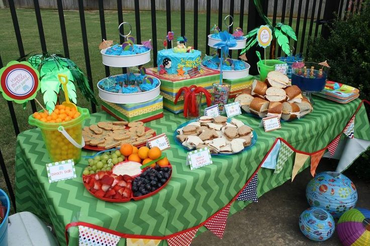Pool Party Centerpieces Ideas
 Related image